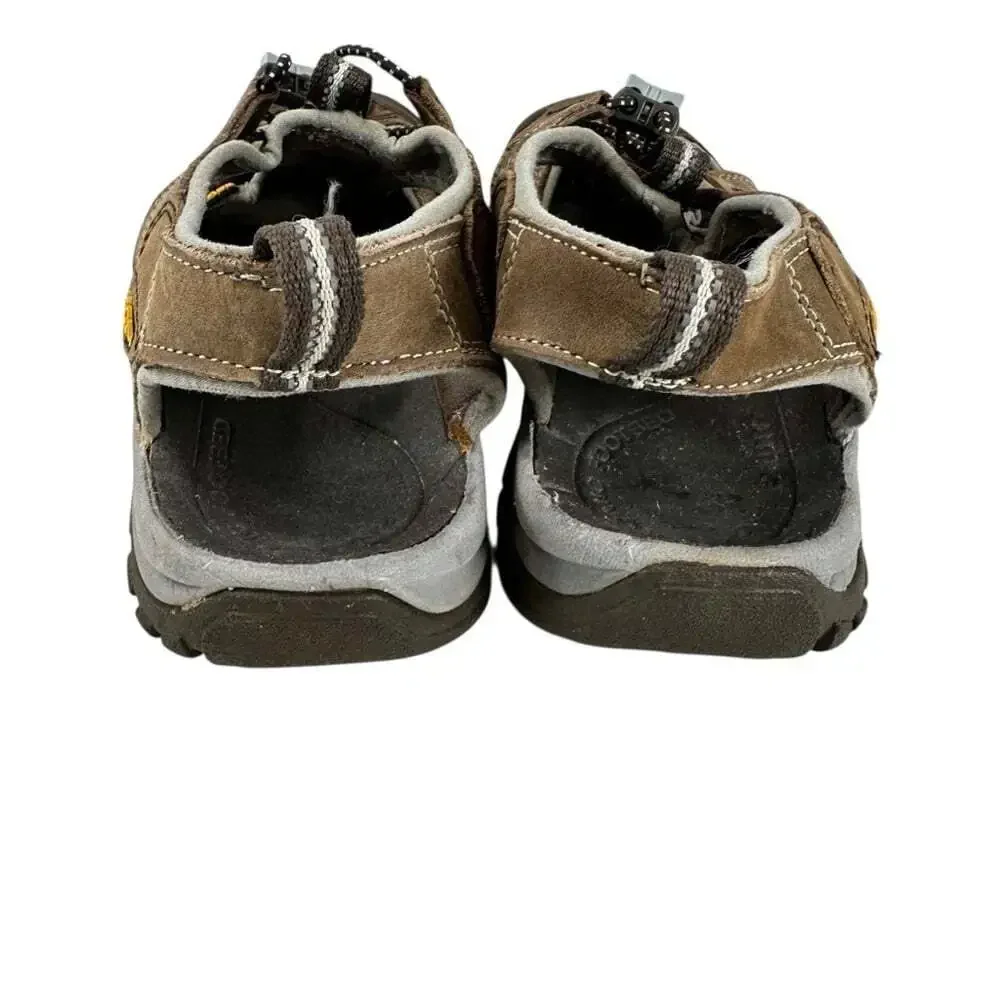 KEEN Austin Mens Sandals Size 7 Brown Leather Hiking Trail Outdoor Closed Toe